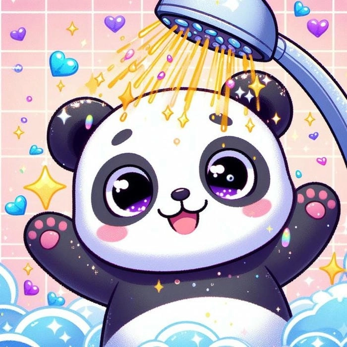 Đổi ảnh ngay với hình nền gấu trúc chibi