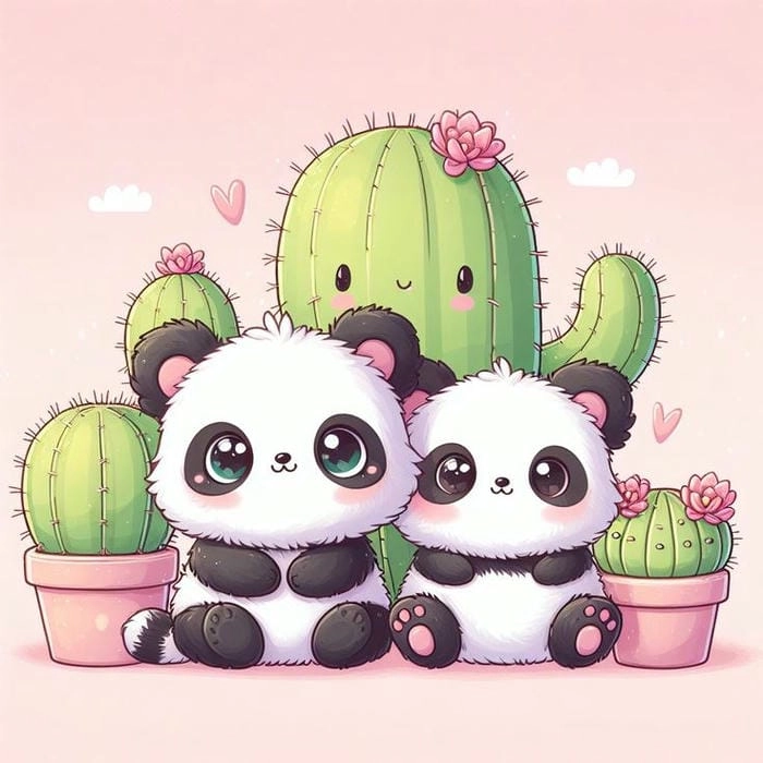 Bộ sưu tập siêu dễ thương ảnh chibi gấu trúc