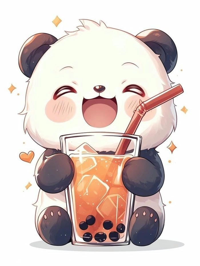 Gây chú ý với ảnh gấu trúc cute chibi