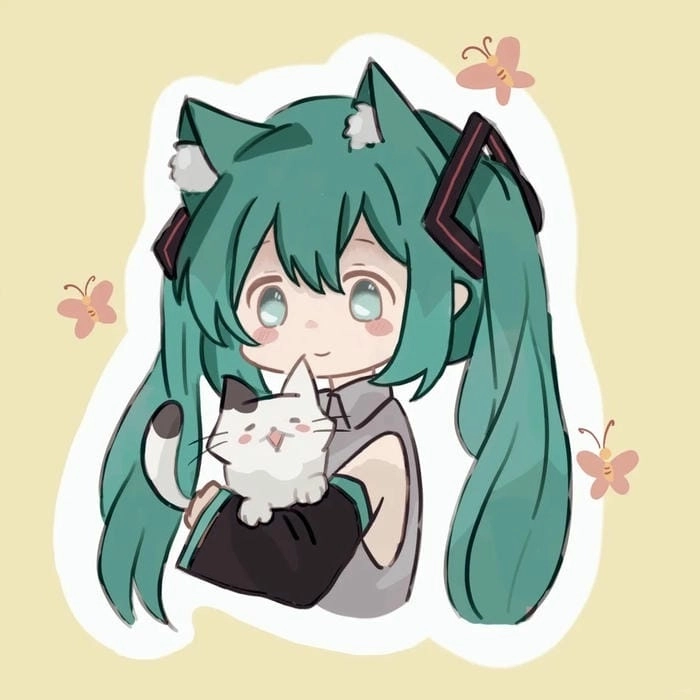 Bộ ảnh cute siêu dễ thương chibi miku hatsune
