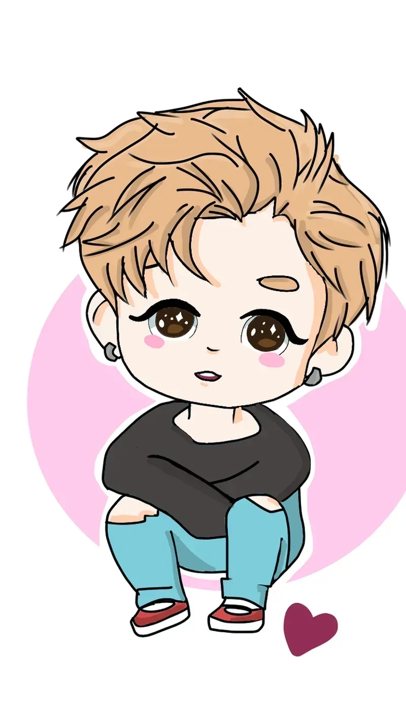 Làm mới thiết bị với hình nền chibi nam ngầu