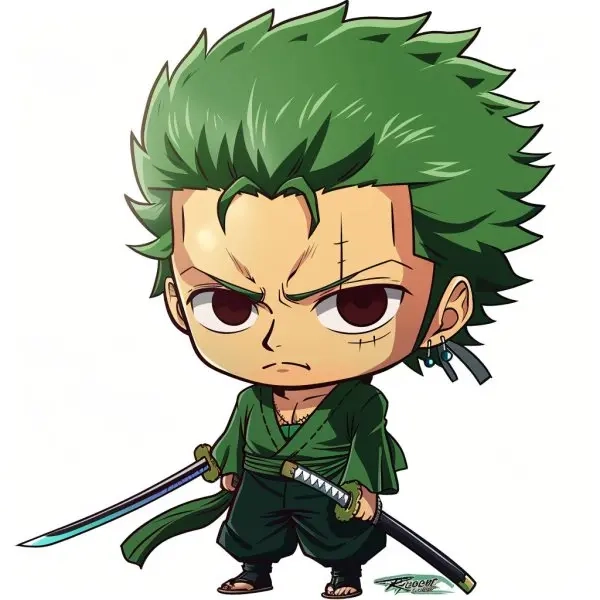 Bộ ba huyền thoại luffy zoro sanji chibi
