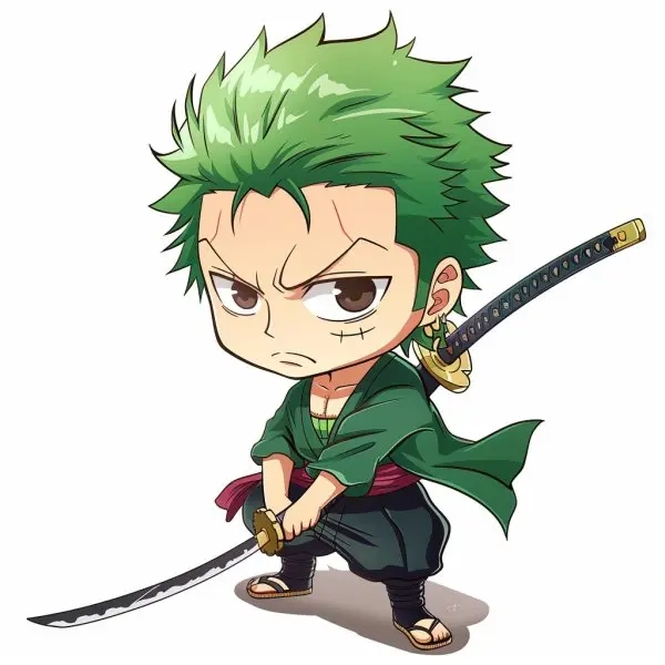Tập vẽ với mẫu zoro chibi dễ vẽ