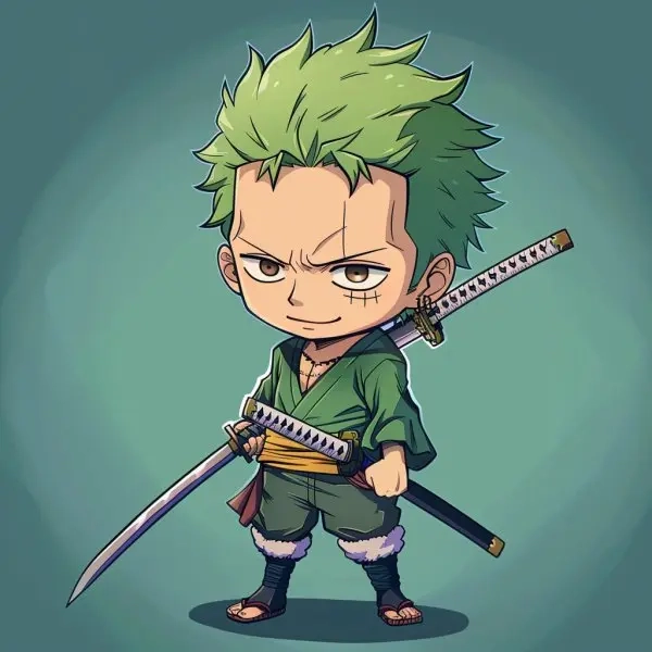 Bộ ảnh chân dung zoro chibi head