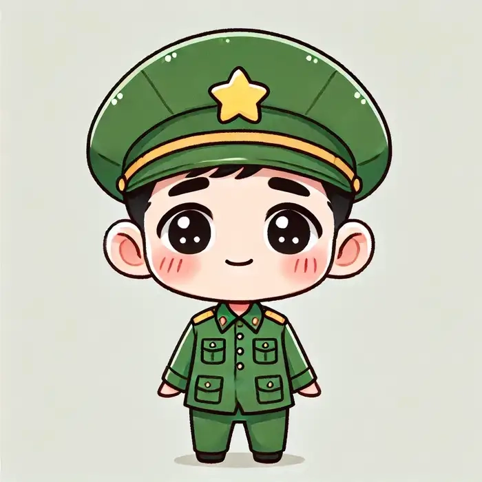 Hình ảnh đẹp về hình ảnh chú bộ đội chibi