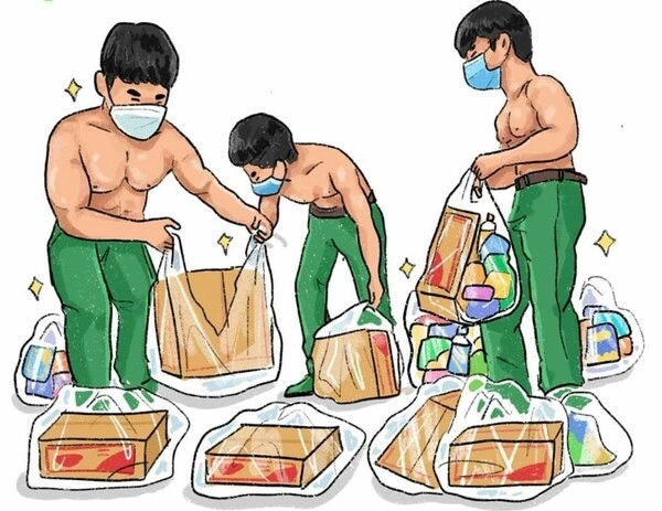 Góc nghệ thuật dành cho chú bộ đội chibi
