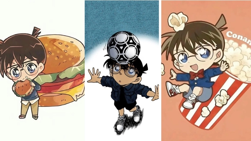 Bộ ảnh Conan chibi cute phù hợp làm avatar mạng xã hội