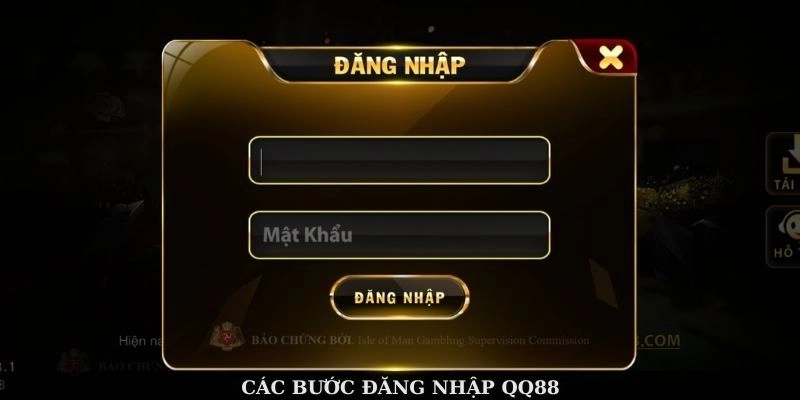 Các bước đăng nhập QQ88