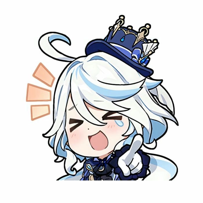 Khám phá sticker cực xinh furina chibi sticker