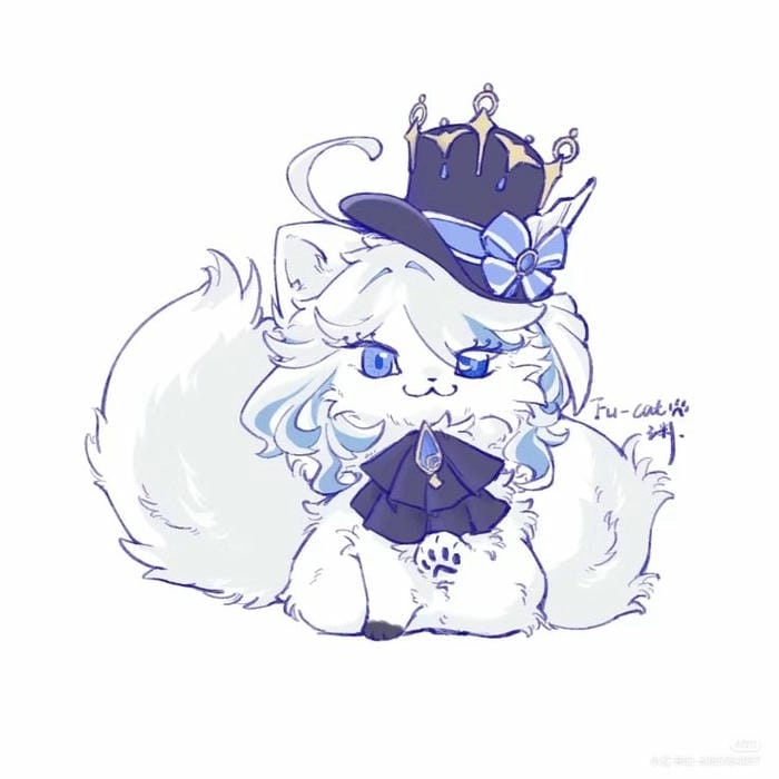 Tải ngay hình nền trong suốt furina chibi no background