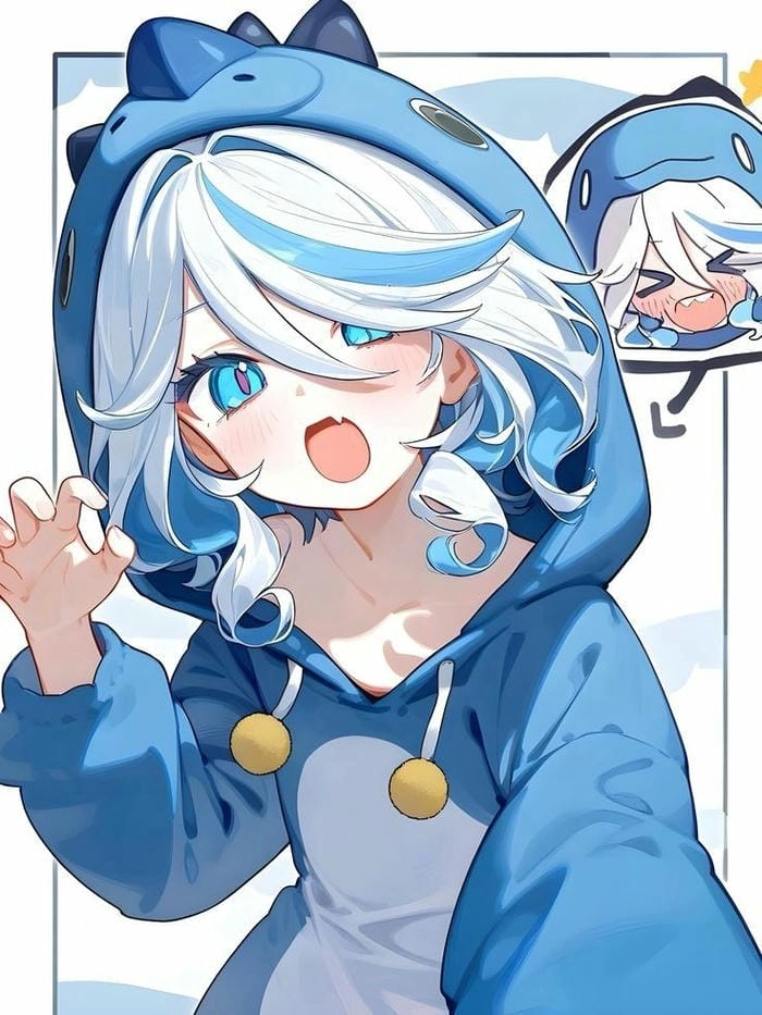Tải ngay hình nền trong suốt furina chibi png transparent