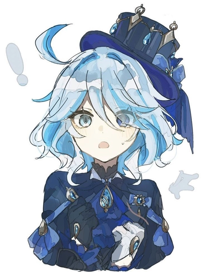 Tải hình không nền siêu nét furina chibi transparent