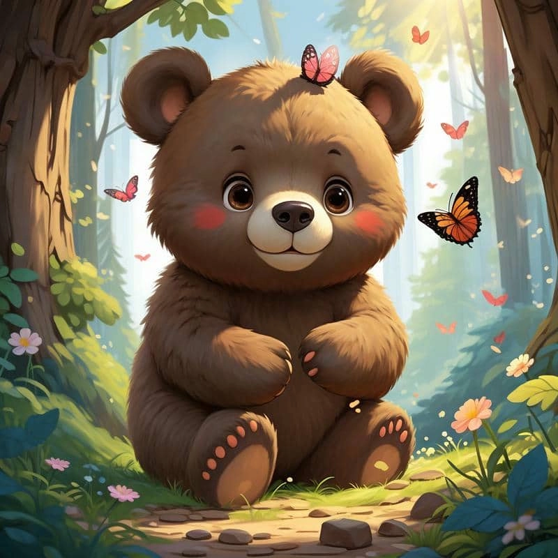 Đổi nền ngay hình nền gấu cute chibi