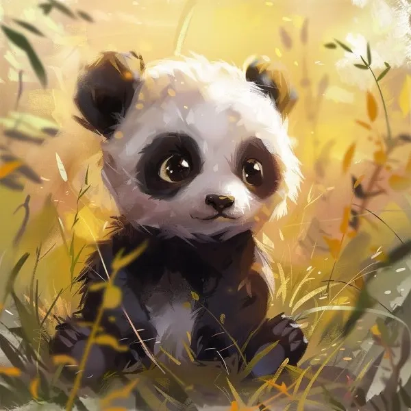 Hình đại diện nổi bật con gấu trúc avatar hình cute chibi