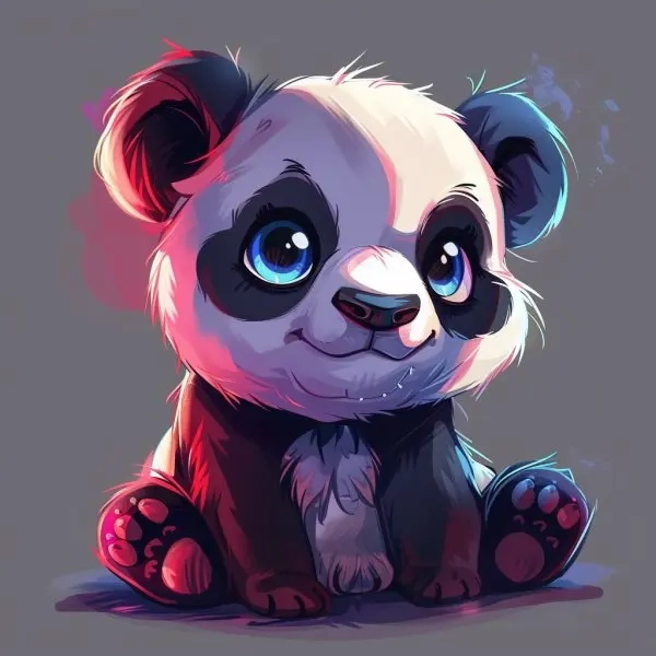 Ảnh đại diện cực hot cặp đôi avatar ảnh gấu trúc cute chibi