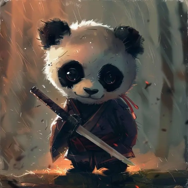 Hình đại diện ấn tượng avatar gau ảnh gấu trúc cute chibi