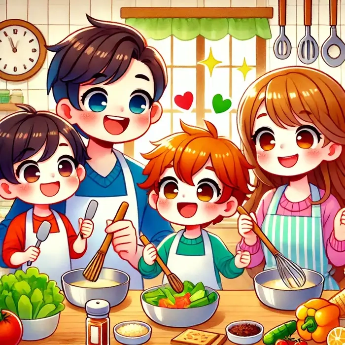 Gia đình hạnh phúc chibi ngọt ngào dễ thương gia đình hạnh phúc chibi
