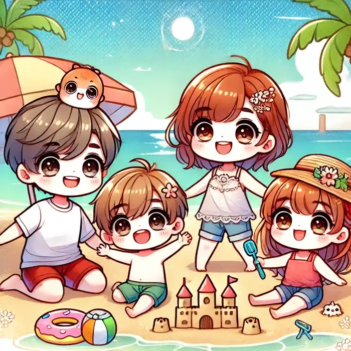 Chibi ghép mặt gia đình cực vui nhộn chibi ghép mặt gia đình