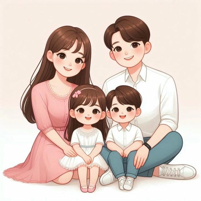 Chibi gia đình chibi ngộ nghĩnh đáng yêu chibi gia đình chibi