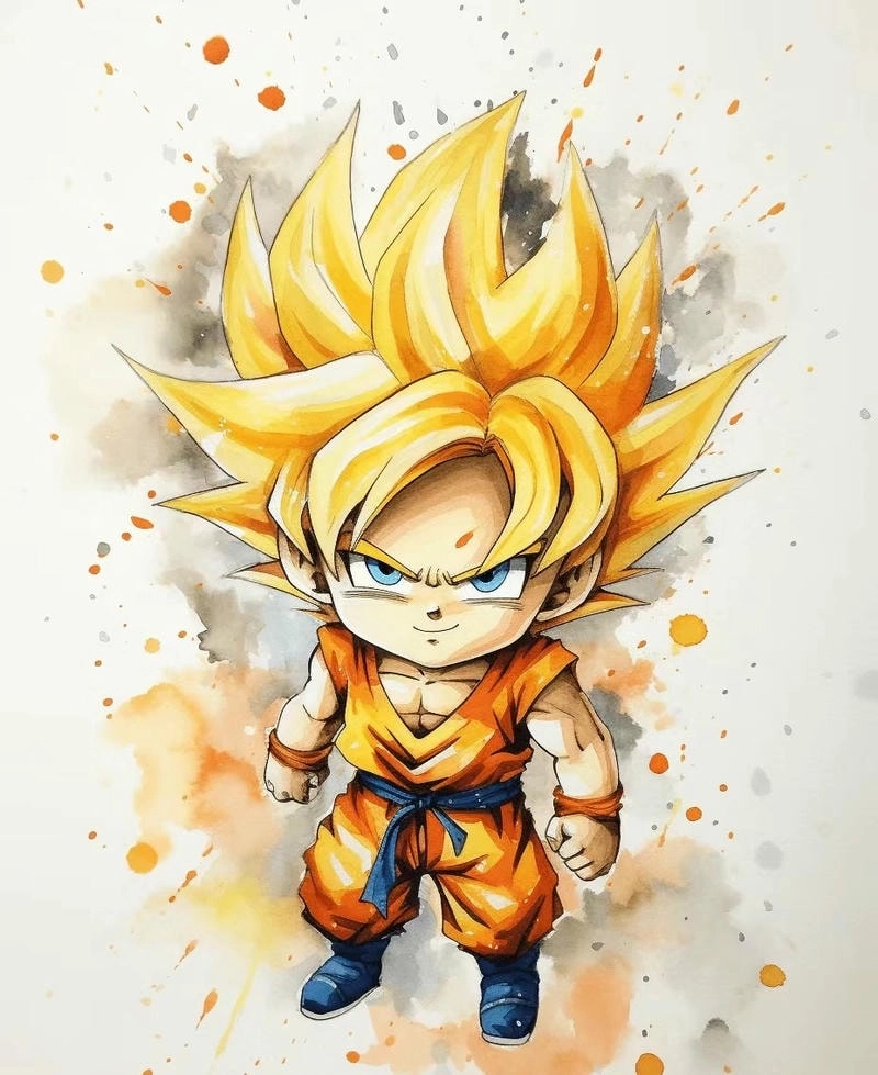 Khám phá cách vẽ cực dễ vẽ goku chibi