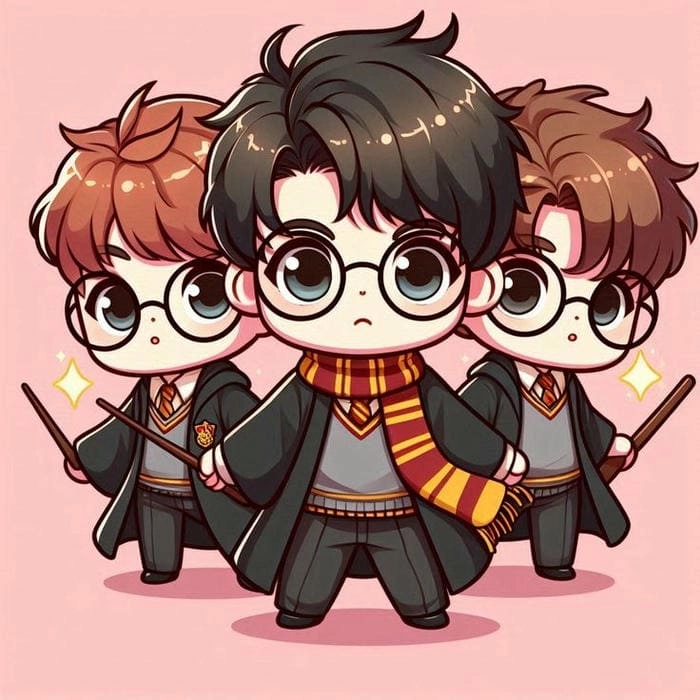 Thưởng thức nghệ thuật harry potter chibi art