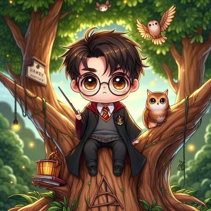 Bộ sưu tập harry potter chibi characters png cực chất