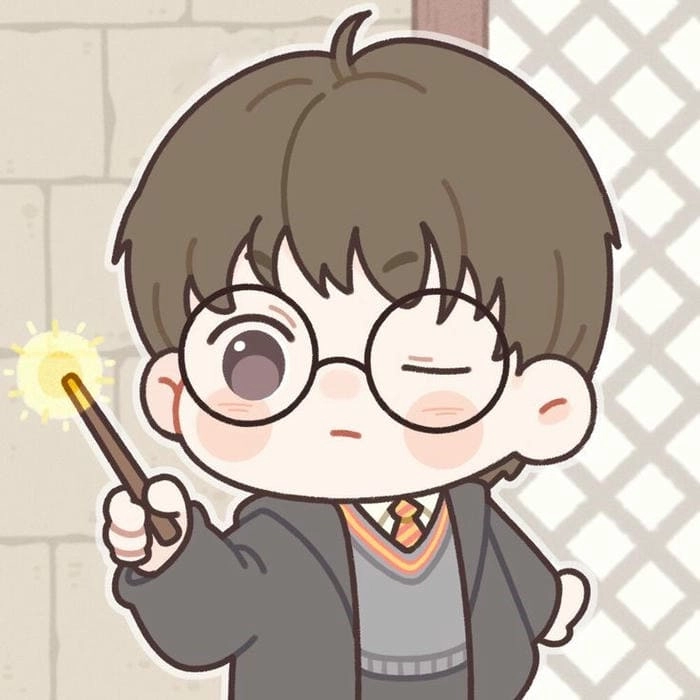 Bộ sưu tập harry potter chibi stickers siêu cute