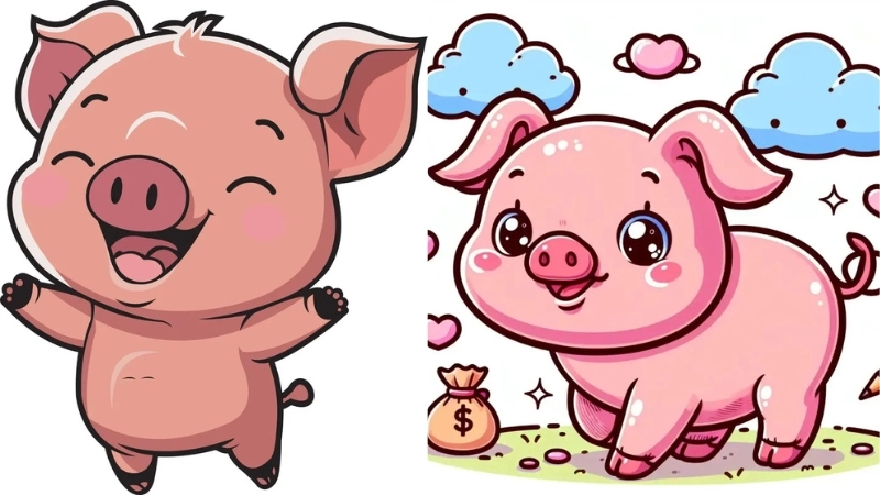 Bộ sưu tập ảnh heo cute chibi ngộ nghĩnh siêu dễ thương
