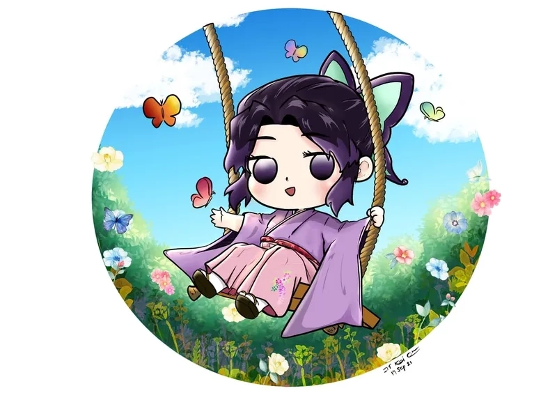 Ngắm nhìn những mẫu vẽ shinobu chibi siêu dễ thương