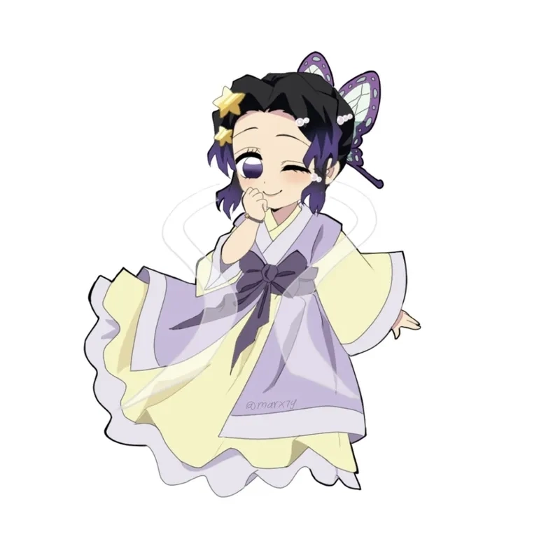 Hướng dẫn cách vẽ shinobu chibi đơn giản cho người mới