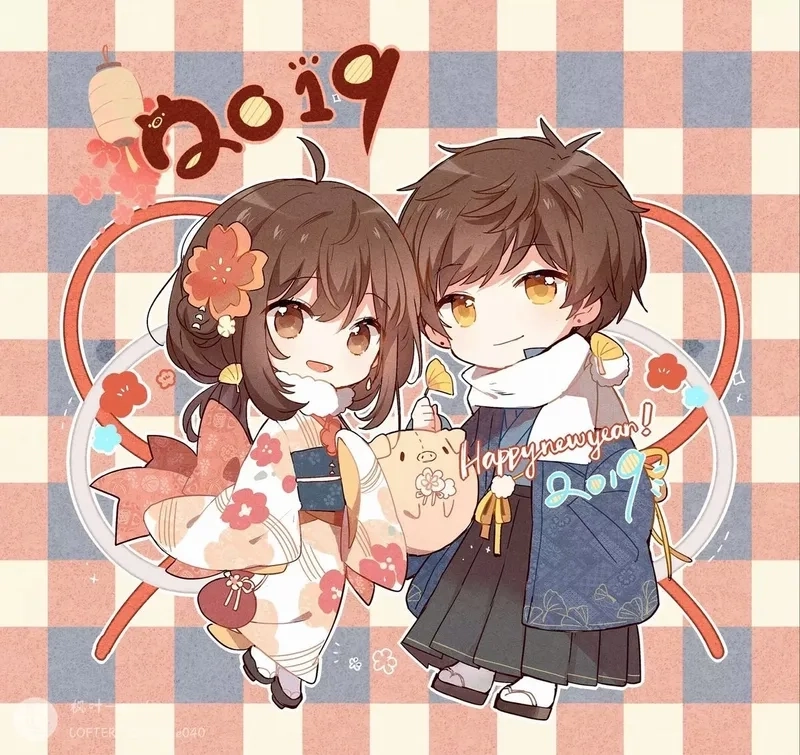 Bộ ảnh hình chibi đôi cute đang gây sốt