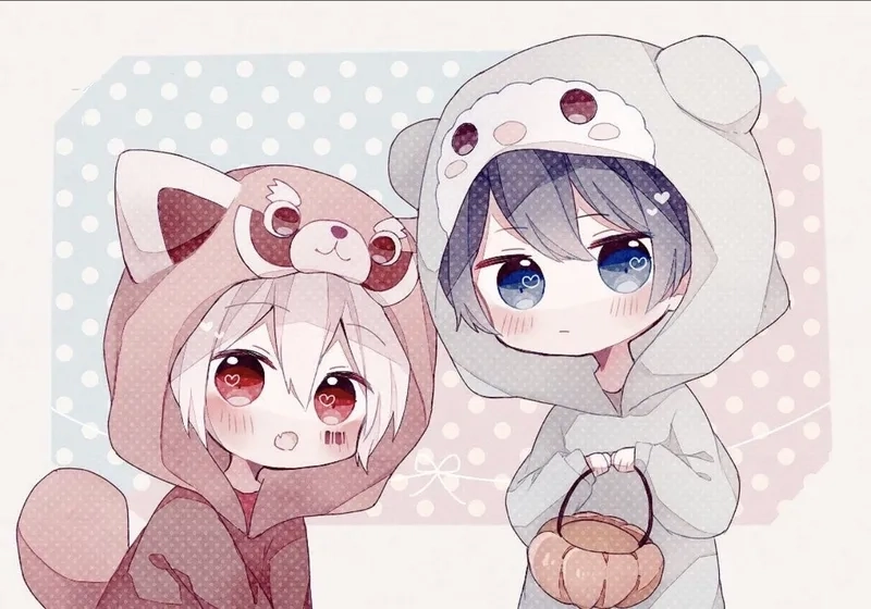Bộ sưu tập hình ảnh anime chibi cặp đôi dễ thương
