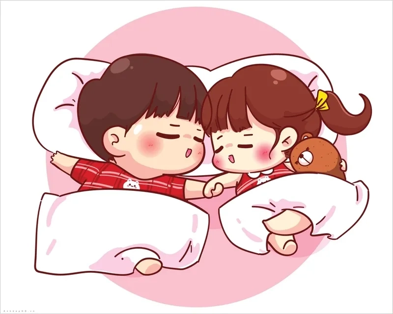 Thư giãn cùng ảnh cặp chibi cute cực yêu