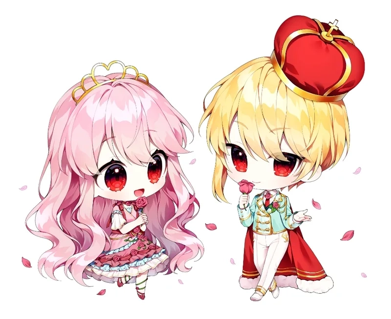 Trang trí ngay hình nền cặp đôi chibi cute