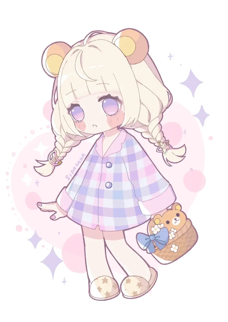 Thế giới dễ thương từ hình nền con gái chibi