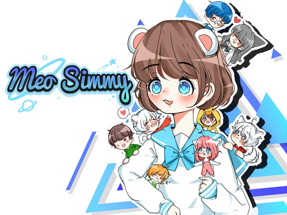 Làm mới thiết bị với hình nền mèo simmy chibi
