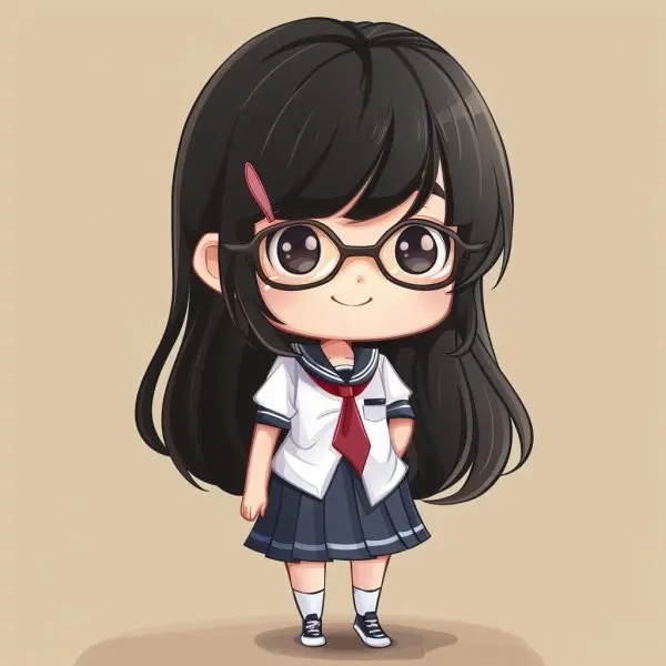 Tăng động học tập với ảnh chibi học bài