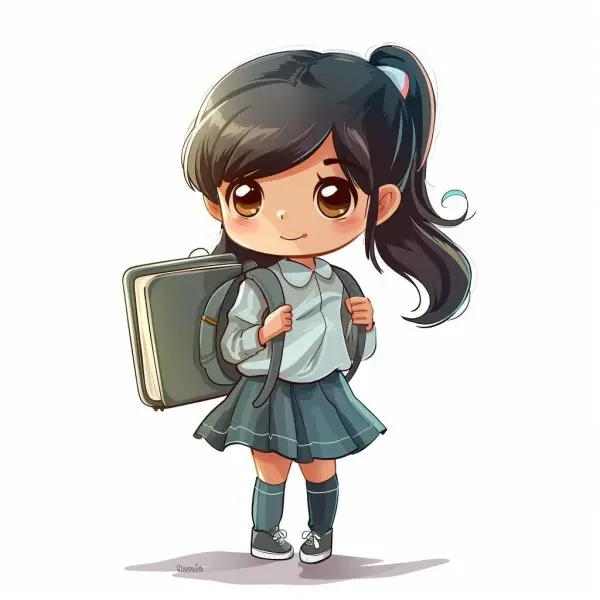 Nét tinh nghịch vui nhộn từ chibi học sinh nam