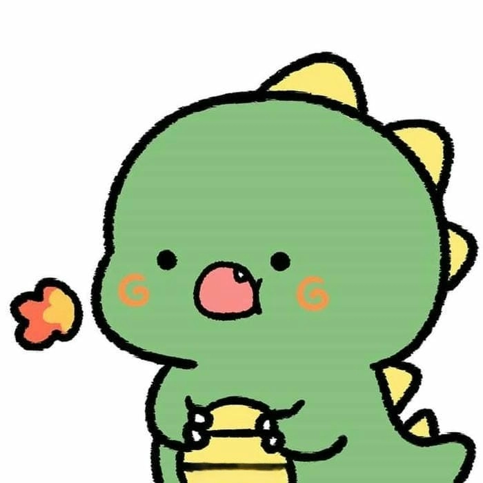Bộ ảnh chủ đề khủng long xanh chibi độc lạ