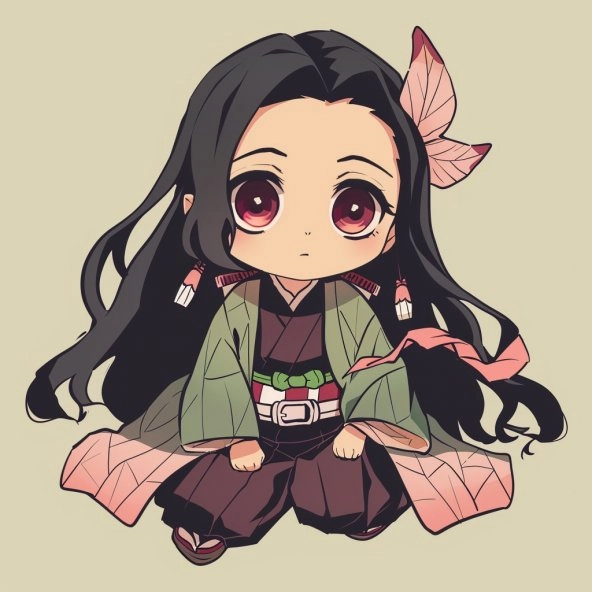 Trang trí điện thoại bằng hình nền nezuko cute chibi