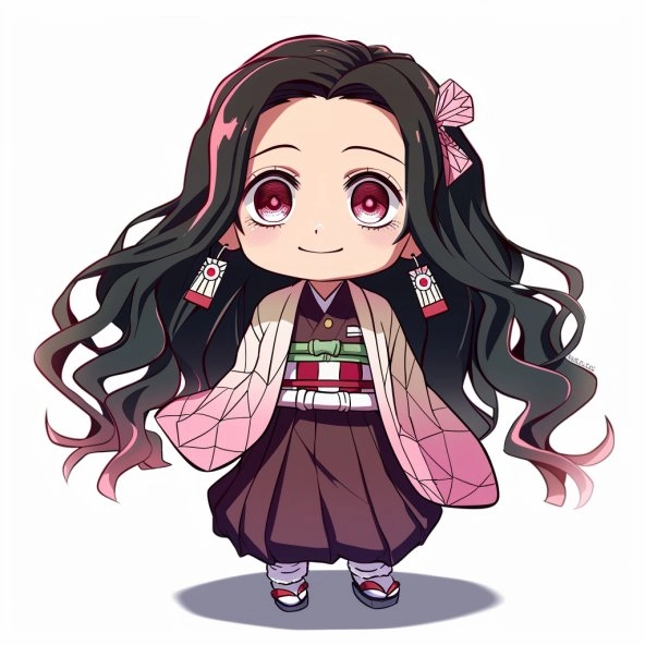 Tô màu thỏa thích cùng nezuko chibi cute tranh tô màu anime cute