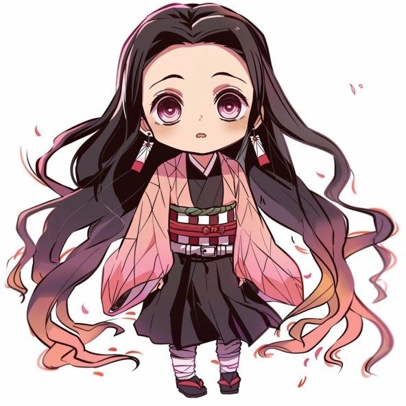 Trang trí góc học tập với mô hình nezuko chibi