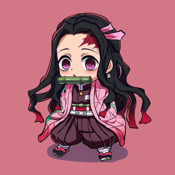 Khám phá tranh tô màu đẹp nezuko chibi tô màu