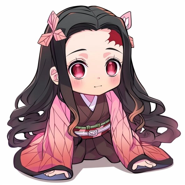 Đắm chìm trong thế giới anime kawaii nezuko chibi
