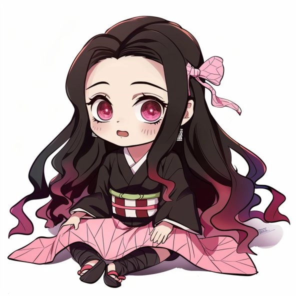 Học vẽ theo mẫu siêu dễ dessin nezuko chibi