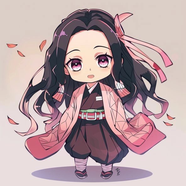 Bộ sưu tập tranh tô màu nezuko chibi para colorear