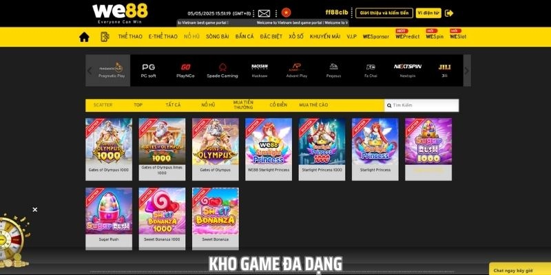 Có thể thấy rằng, kho game nổ hũ WE88 cực kỳ đa dạng và phong phú