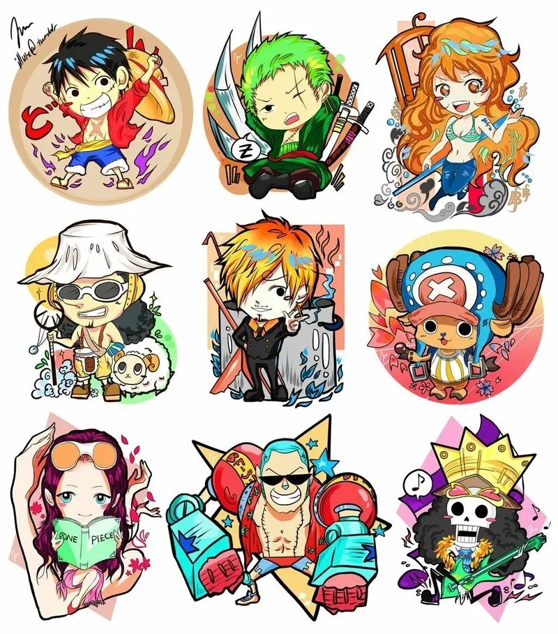 Bộ sưu tập nhân vật siêu dễ thương one piece chibi cute