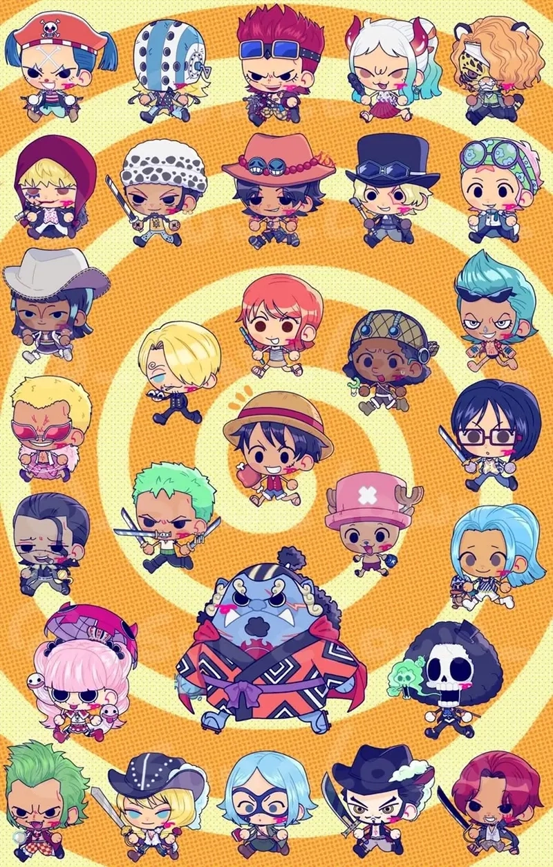 Những mẫu chibi đầu to cực ngầu one piece chibi head