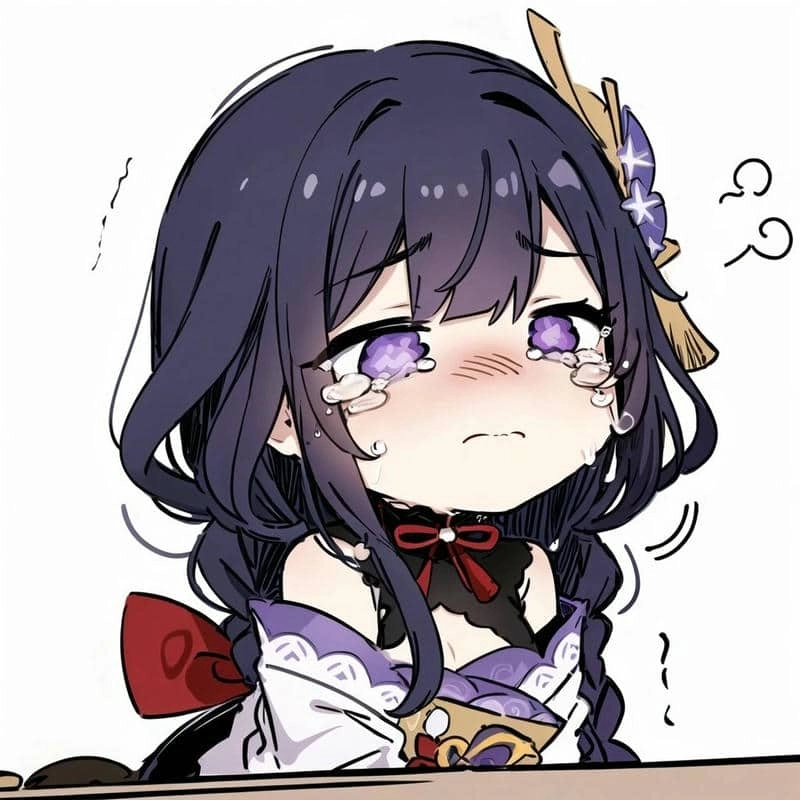 Cảm xúc chân thực crying chibi raiden shogun